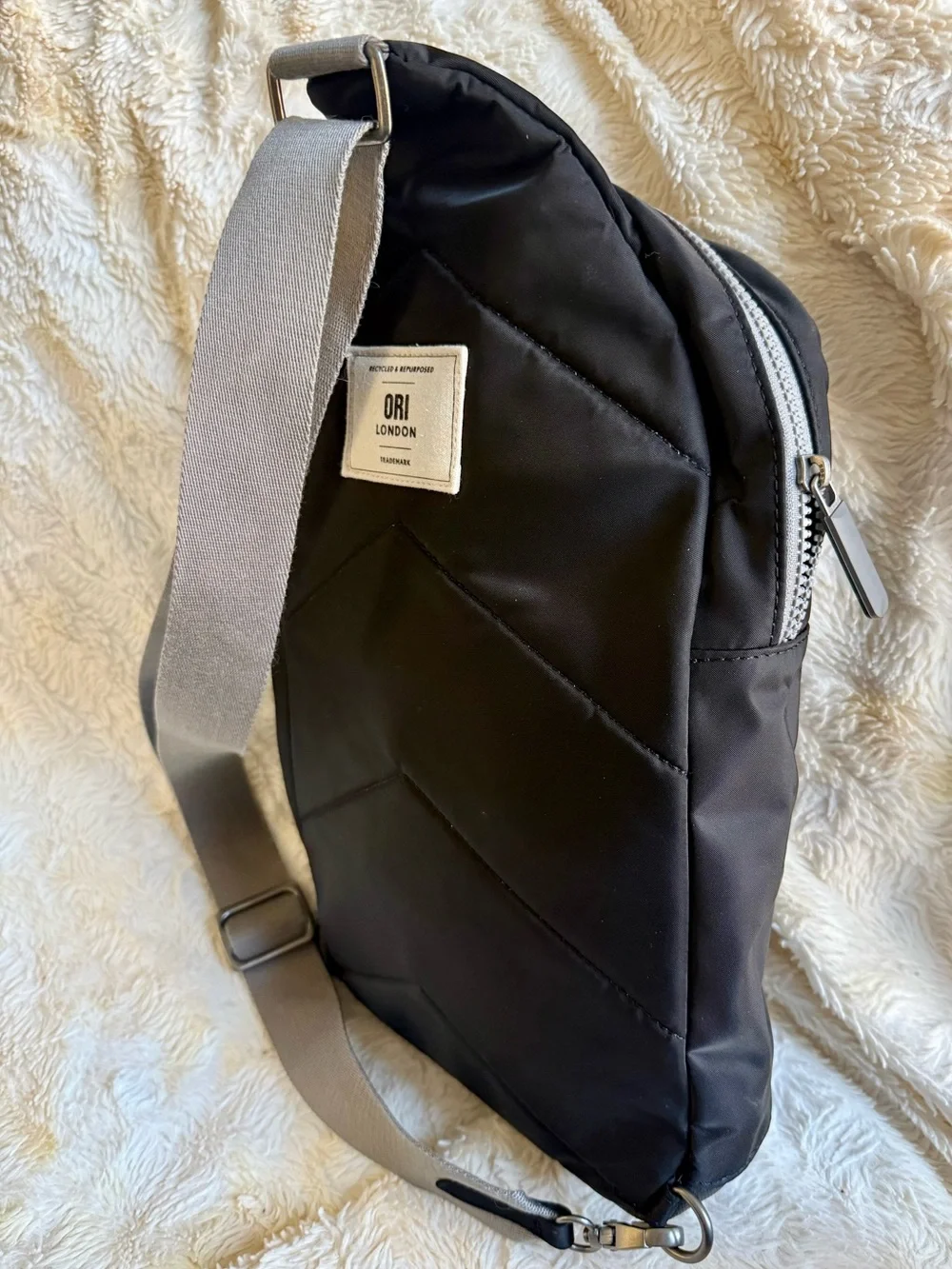 Compact Black Everyday Backpack with Front Zip Pocket